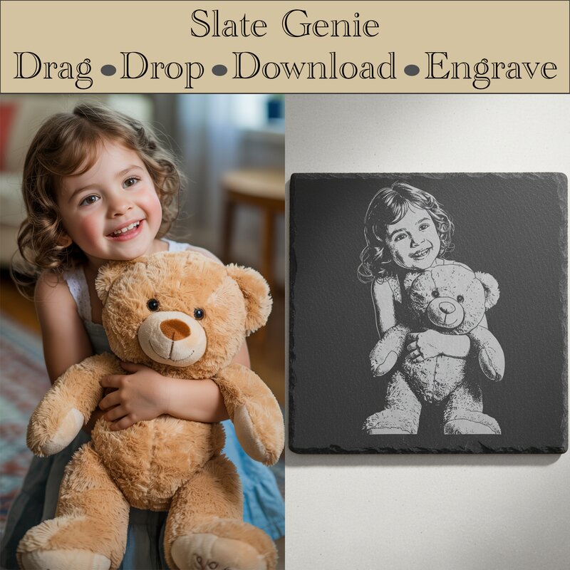 Slate Genie example: white-on-black vector optimized for dark materials